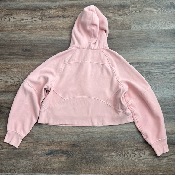 Lululemon Scuba Oversized Half-Zip Hoodie Pink Peony M/L Light Cotton Terry - Picture 6 of 8